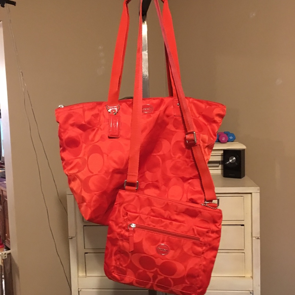 Coach Signature Weekender Travel Bag and Crossbody